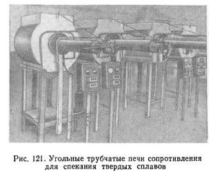 Спекание прессованных твердосплавных изделий
