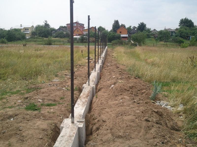 Фундамент под забор
